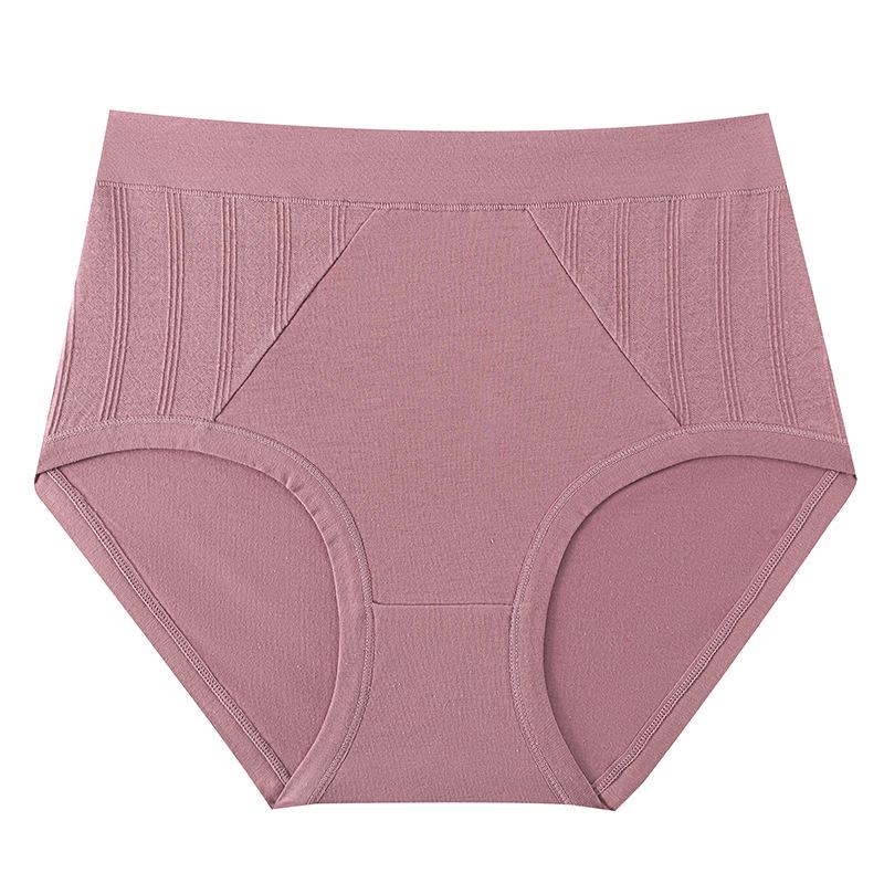 Plus Size High-Waisted Antibacterial Cotton Briefs for Middle-Aged & Elderly Women