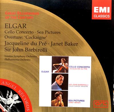 CD SIR EDWARD ELGAR  JACQUELINE DU PR  Cello Concerto  Sea Pictures  Ove 724356288720 EMI Classics 2004 US Classical Used