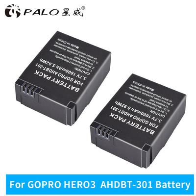 PALO 1600mAh for GoPro AHDBT-201/301 Camera Battery for Gopro Hero 3 3+ AHDBT-301 AHDBT-201 Battery for Gopro Accessories