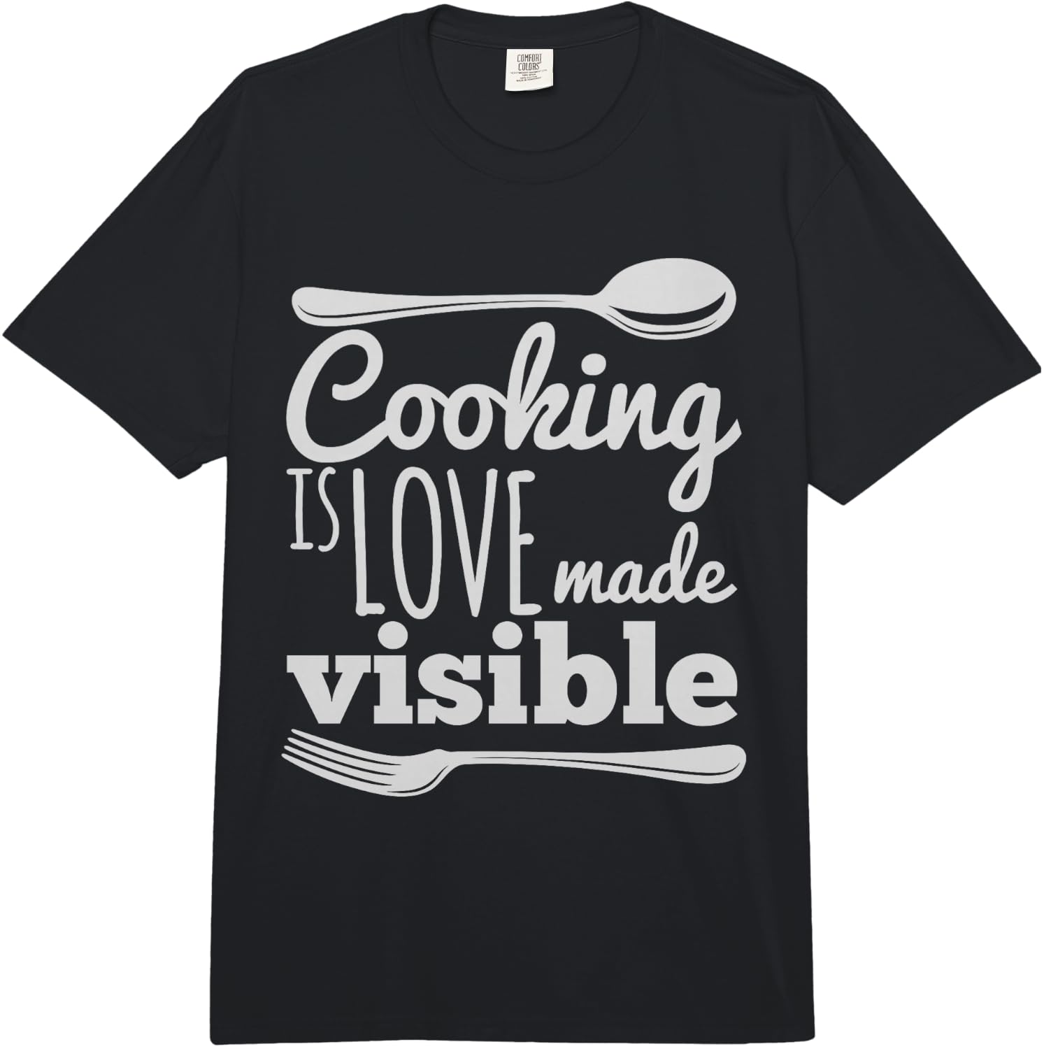 Cooking is Love Funny Chef Gift Fun Comfort Colors Adult Heavyweight  Unisex T-Shirt L