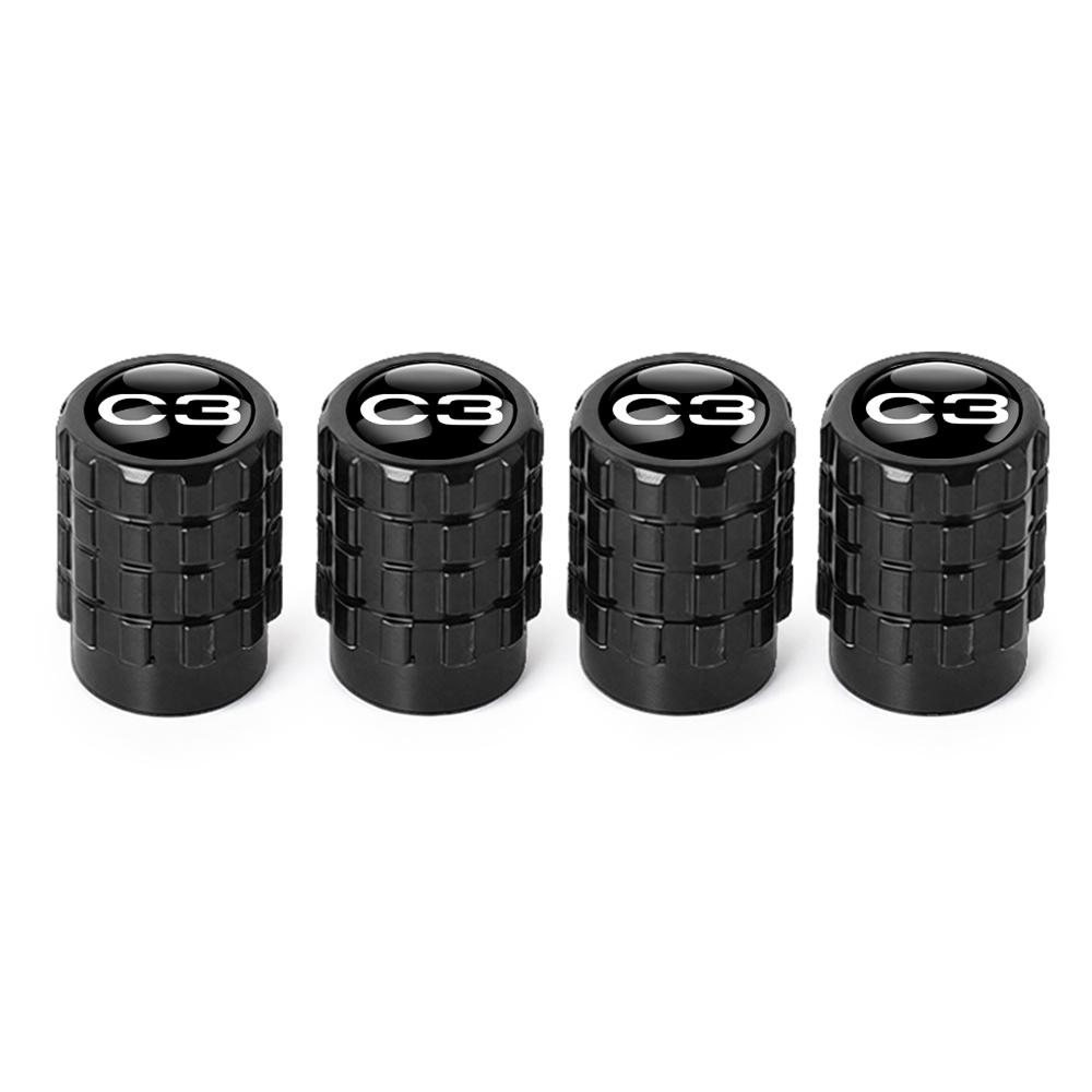 PEZN4 4pcs Aluminium Car Tire Valve Stems Caps Gear shaped Valve For Citroen C1 C2 C3 C4 C5 C6 C8 C4L DS3 DS4 DS5 VTS Auto Accessories