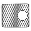 Kitchen Sink Mat Countertop with Center Hole Reusable Protector Silicone Drain Pad for