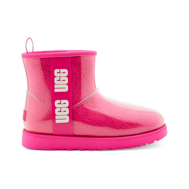 UGG  Classic Clear Mini Rock Rose Women Sneakers Pink White 1113190-RCR