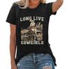 Womens Summer Tops Button Down Shirts Women Western Graphic Shirts Teen Girls Cute Country Music Short Sleeve Tshirt Tees
