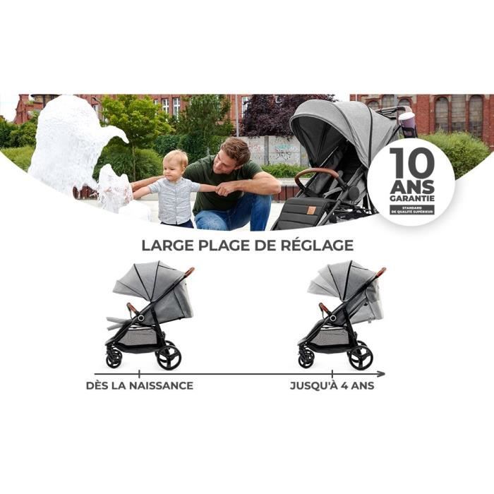 Poussette Kinderkraft Grande + Grey