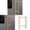 Wooden Sword Display Shelf With Multilevel Wall Mount For Collectors And Home Decor