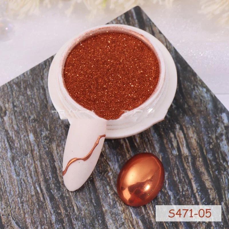 Nail magic mirror powder rose gold cross-border Tuhao gold titanium gold super bright mirror water ripple super fine powder nail glitter powder