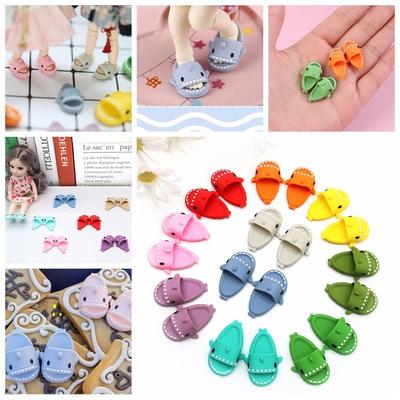 Mini Ob11 Doll Shark Slippers Shark Shape OB11 Shark Shoes BJD12 Doll Shoes  For Ob11 1/12 Bjd Doll