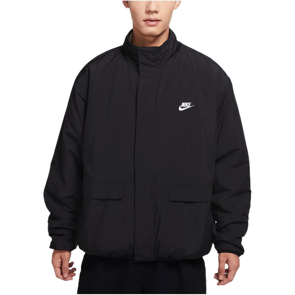 Nike Sportswear Club Fleece Plus Reversible Winterized Top Jacket Black/Sail Men Streetwear DQ4885-010