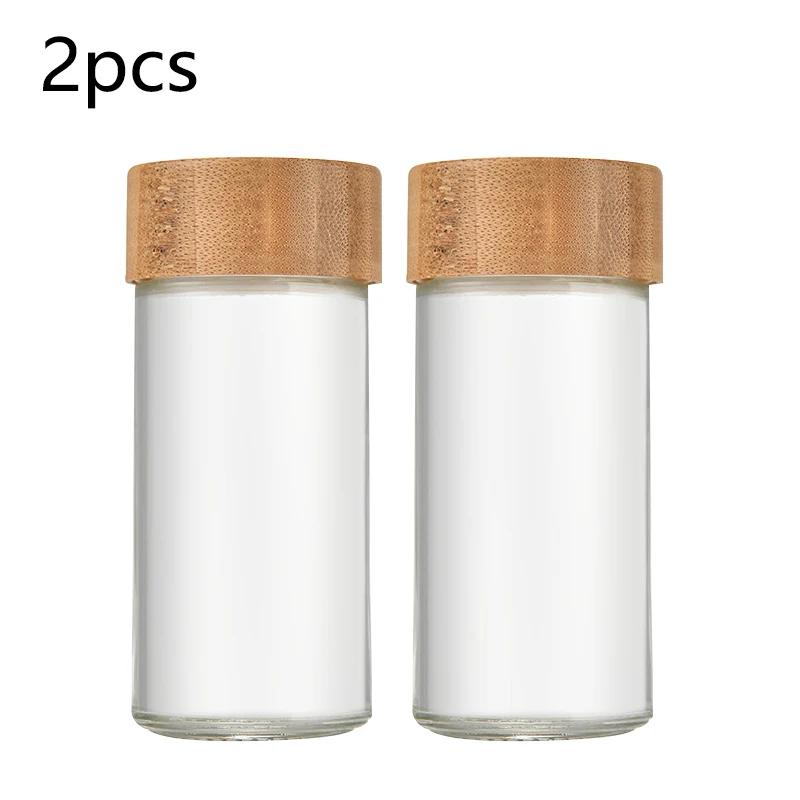 

40 унций квадратная банка для приправы Бутылка для приправы из перца 24 комплекта Бутылка для приправы из перца 90 мл 120 мл Банка для приправы из бамбука и стекла