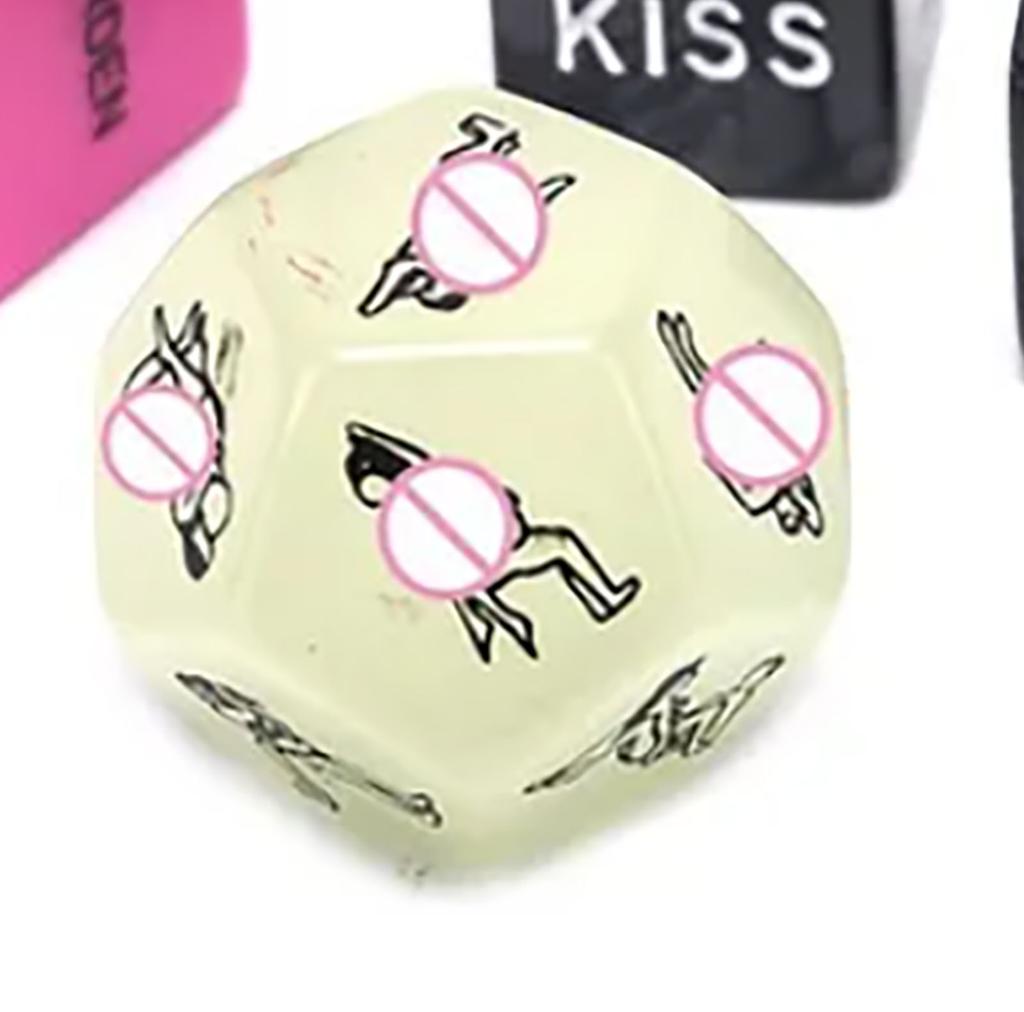 Paar Würfel Erwachsene Bunt Lustig Tragbar Polyedrisch Herausforderungen Würfel mit Stoffbeutel für Liebhaber