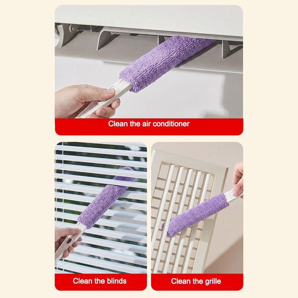 Detachable Air Conditioner Cleaning Brush Microfiber Blind Cleaning Brush Home Cleaning