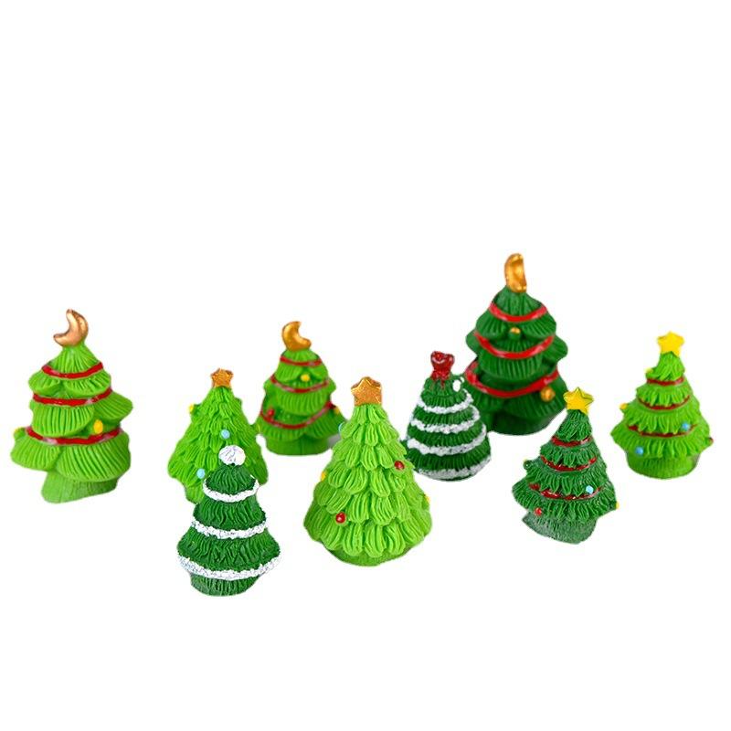 

5Pcs Random Color Cute Party Crafts Creative Christmas Micro Landscape Set Mini Trees Decorations Christmas Tree Ornaments