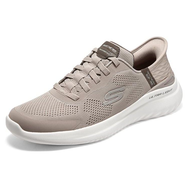 Skechers Slip-On Tecnologia Raffreddata ad Aria Mesh Facili da Indossare Comode Leggere Traspiranti Scarpe Casual Basse Sneakers da Uomo Grigio 232459-TPE