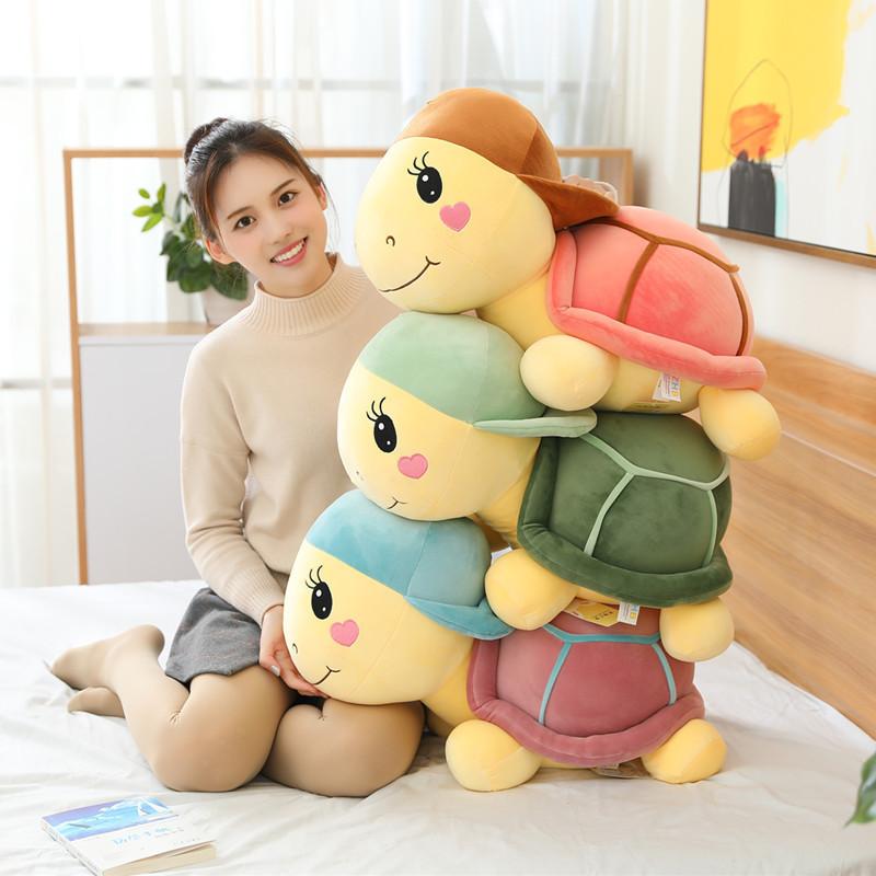 Turtle Wearing Hat Plush Toy Cute Cartoon Girl Children Birthday Gift Holiday