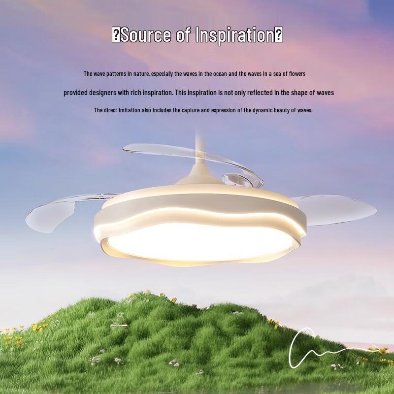NuFeng Smart 42-inch Invisible Fan Pendant Ceiling Light