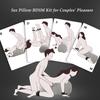 Sex Pillow Couples Sex Toys, Heart Shaped Inflatable Cushion Furniture for Bedroom Dildo Mount, Upsize Wedge with Bondage Cuffs, Cross Strap, Nipple