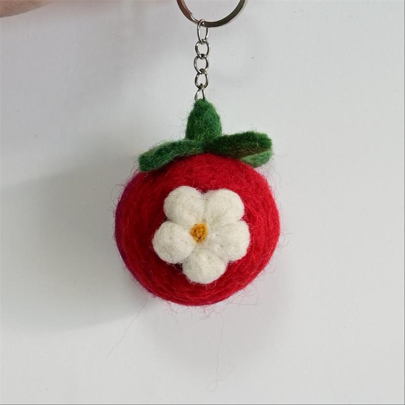 Nepal Wool Felt Fruit & Vegetable Pendant Keychain Plush Doll