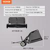 Tow-Behind Lawn Sweeper 42-inch Leaf Yard Collector 12 Cu.ft. Adjustable