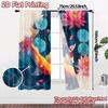 2pcs, 2D FLAT PRINTING Curtains (Without Rod) Koi Harmony Popular Curtain Fabric Versatile Fabric Curtains Room Decor Use for