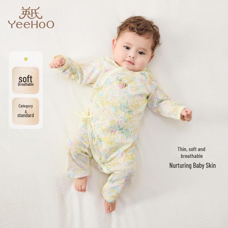 YEEHOO Baby Summer Long-Sleeve Cotton Romper 66