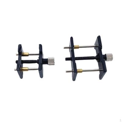 2Pcs Watch Movement Holders Fixed Base Wristwatch Case Vice Clamp Watchmaker Tool Metal for Holding