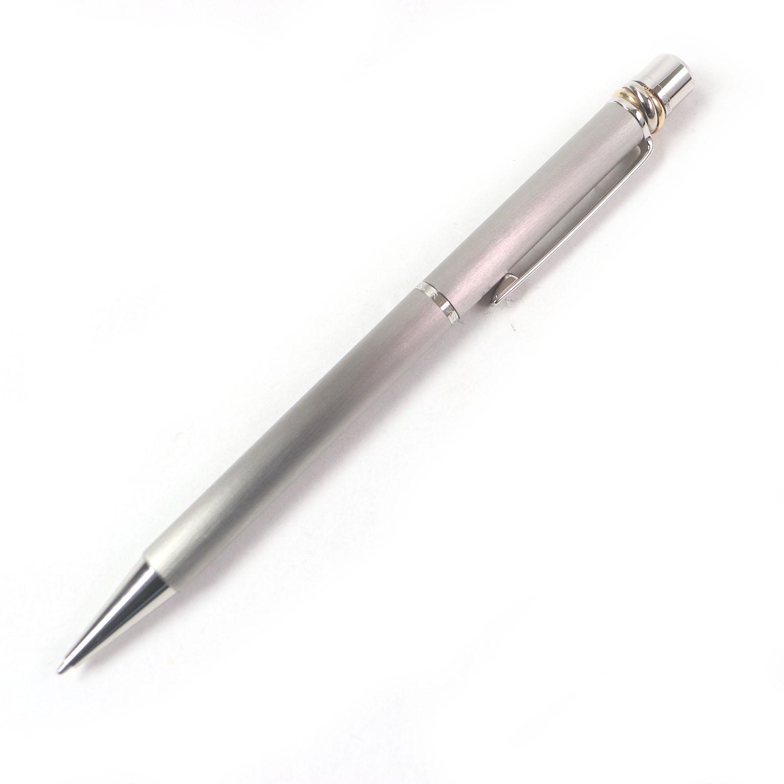 

Excellent Cartier Ballpoint pen Trinity Hairline Twist Style Silver mens Used