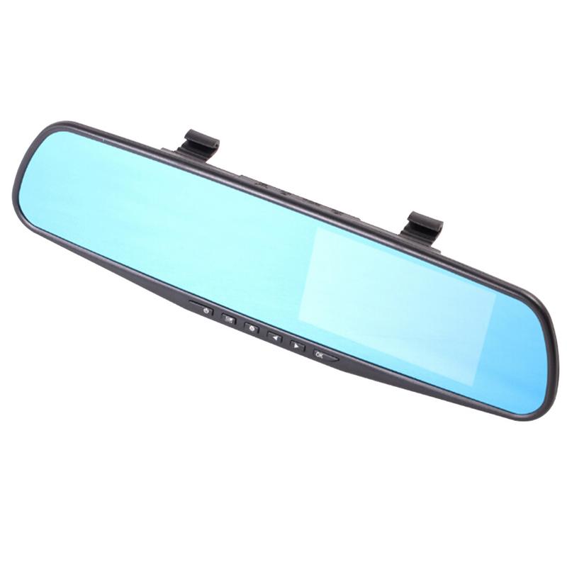720P HD Car Rearview Mirror Driving Recorder Blue Screen Anti-glare 2.8 Inch Blue Mirror Default Initial Language English