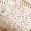 110x110cm High Density Pure Cotton Six-Layer Gauze Baby Bath Towel and Toddler Blanket