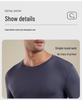 Men's Slim Fit Modal Thermal Suit – Lightweight Round-Neck Long Sleeve Top and Pants for Autumn/Winter