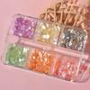 Yousheng 1Box Manicure Decoration Stylish Compact Wide Application Colored Shell Stones Nail Decoration for Phone Case