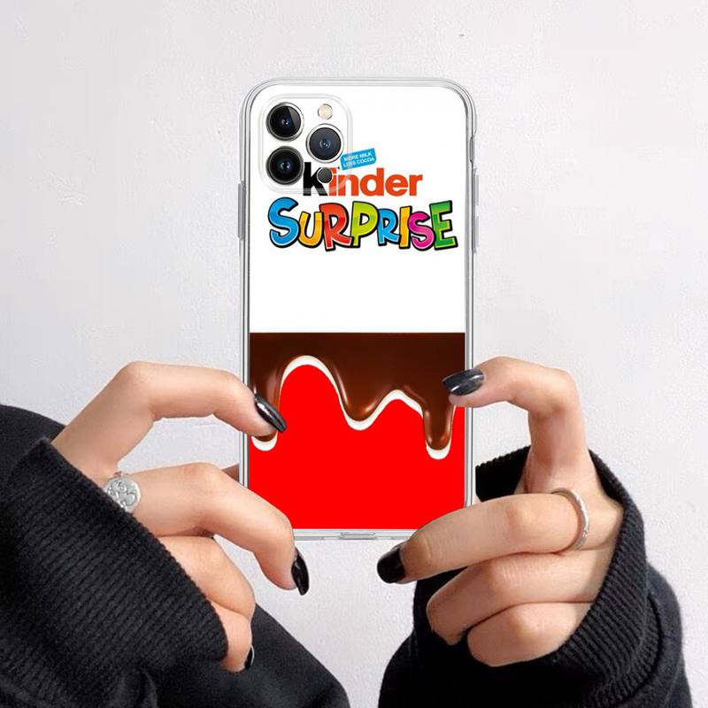 New Trolly egg KINDER JOY Surprise Phone Case For iPhone 14 13 12 11 Pro Max XS X XR SE 2020 6 7 8 Plus Mini Transparent Shell