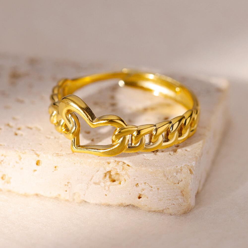 Women Rings Stainless Steel Gold Color Finger Ring for Female Simple Aesthetic Jewelry Accessories Handmade Gifts Anillos Mujer