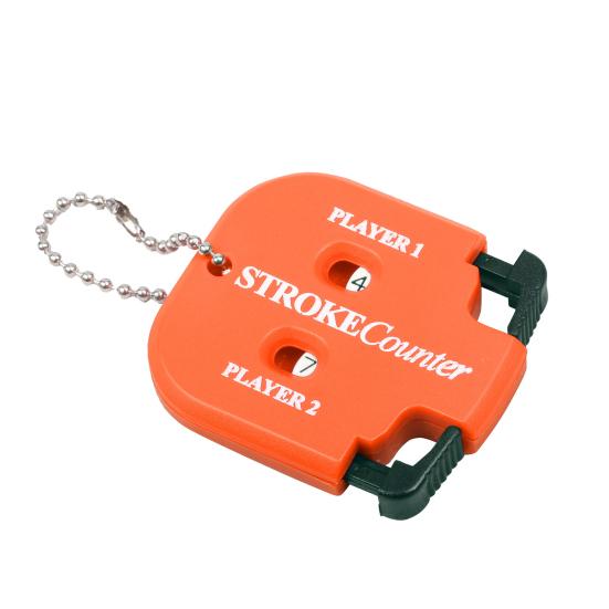 Portable Golf Score Counter Clicker, 2 Player Stroke Counter Scorer Indicator, Mini Square Score Keeper for Golf Training Competitions & Games