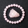 Original Pink Rose Powder Crystal Quartz Bracelets for Women Natural Stone Stretch Bracelets Homme Purify Soul Jewelry Pulsera