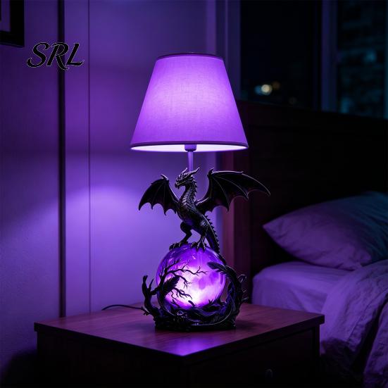 Luminous Dragon Light USB Powered LED Light, Gothic Style Decorative Ornament, Retro Decoration Bedside Desk Lamp for Holiday Atmosphere, Home