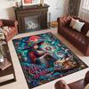 Witchcraft Theme Crystal Velvet Rug Personalized Custom Name Text Soft Floor Mat Home Decor