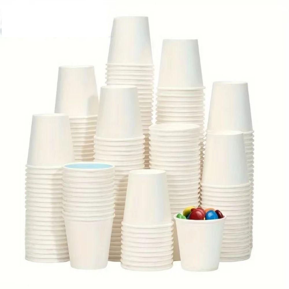 200Pcs Thickened Tasting Cup Multisize Paper Coffee Cup Disposable Paper Cup  Household Drinking