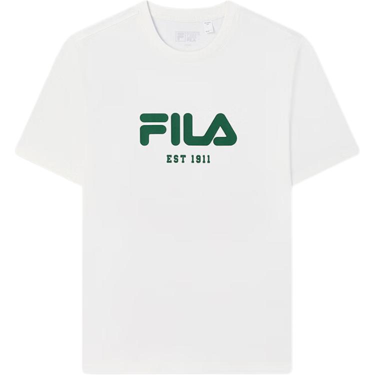 Fila Original King Bomb T-1911 Fashion Versatile Casual Simple Comfortable Breathable Short Sleeve T-Shirt Unisex Tops Matcha Cloud-Top F51M519106F-ZB