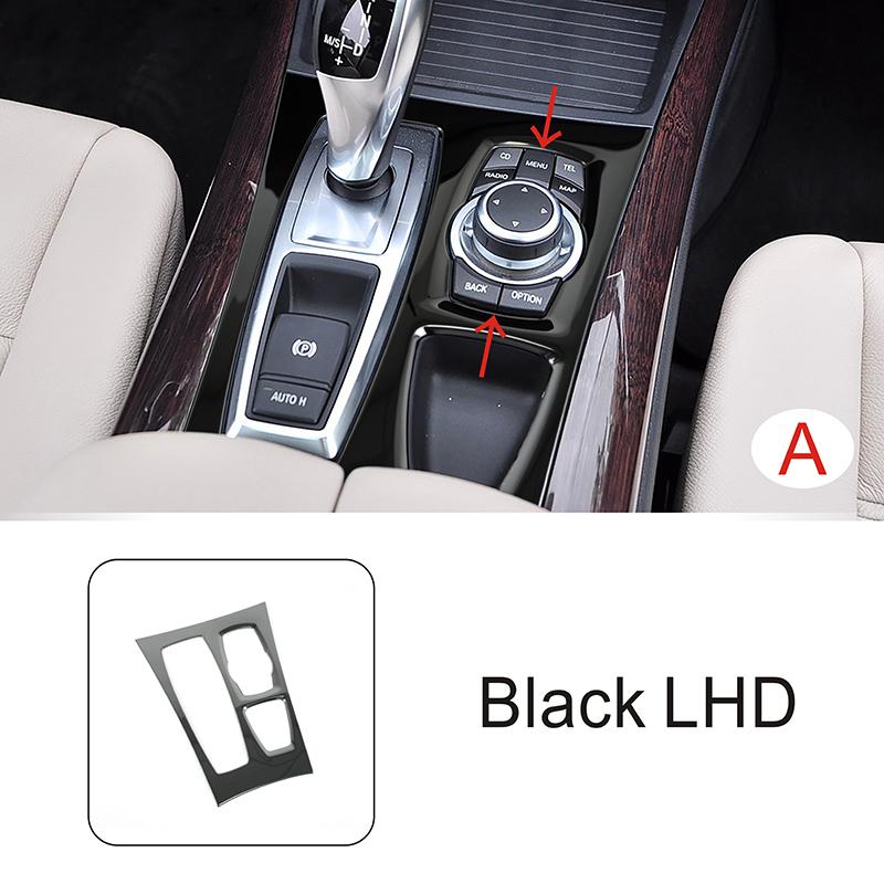 Stainless Steel Center Console Gear Shift Frame Decoration Cover Trim For BMW X5 E70 X6 E71 2008-2014 LHD Car Styling Interior