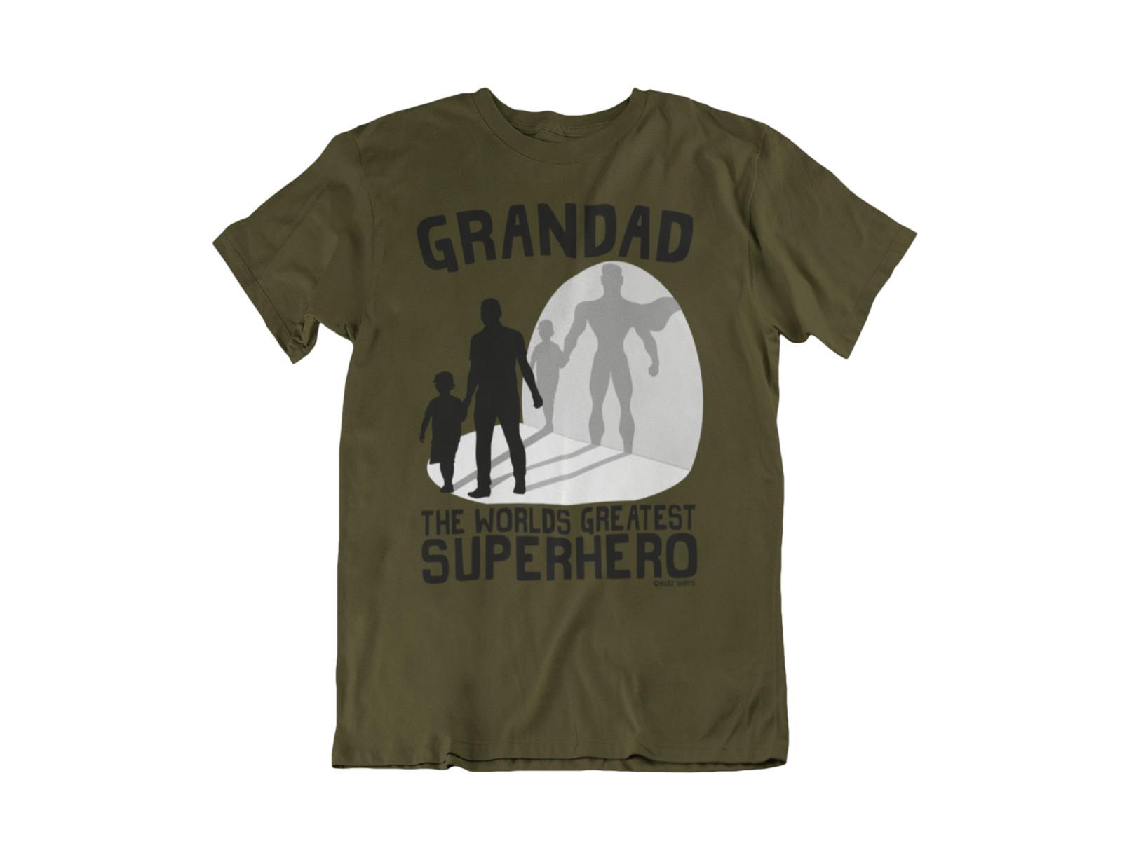 Grandad Favourite Superhero Mens T-Shirt Mens Womens Tees Top Grandson Christmas Gift For Grampy xmas M