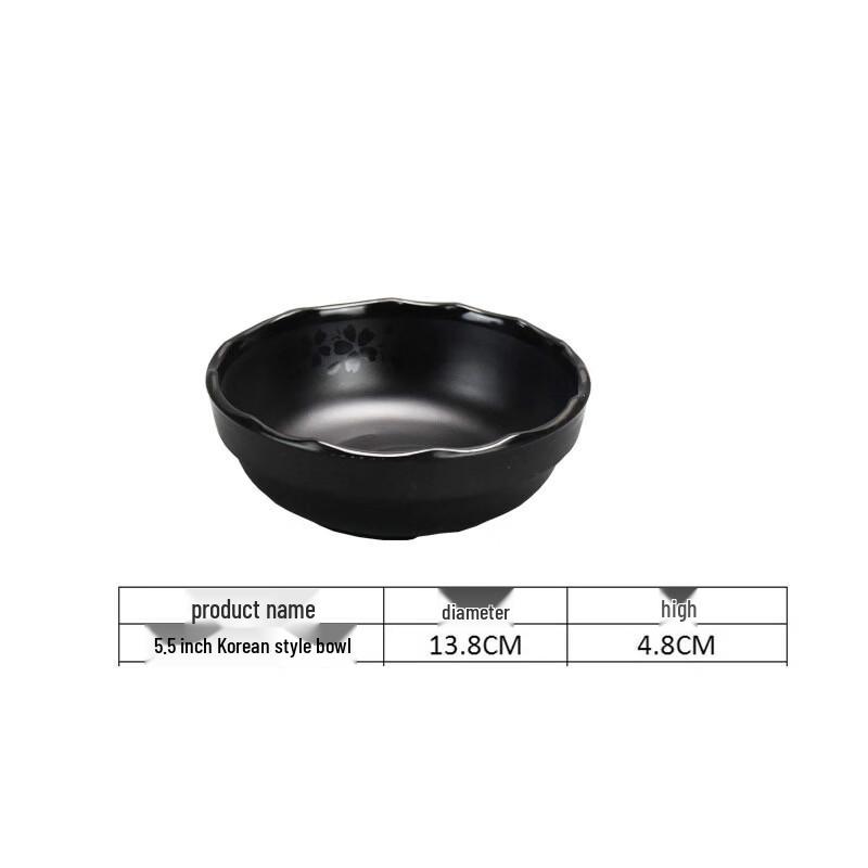 A5 Melamine Black Matte Soup Bowl