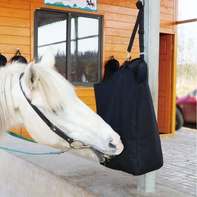 Horse Hay Bag Waterproof Oxford Cloth Slow Feed Hay Bags For Horses Multifunctional Pet Accessories Lightweight Food Storage