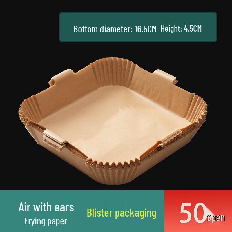 

ZISIZ Square Baking and Oil-Absorbing Paper with Handles