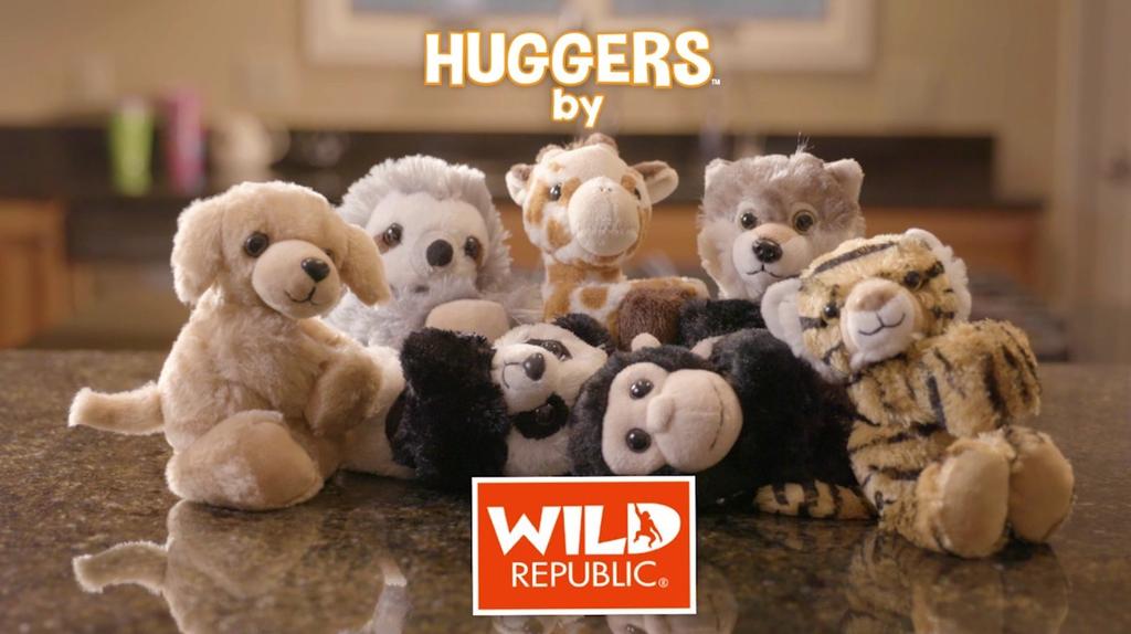 Wild Republic Huggable Animal Plush Toy with Slap Bracelet, Huggers Toy, Gift, Large (Octopus)