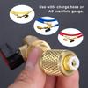 1/4" SAE Male Refrigerant R22 R12 R410a Angled Shut-Off Ball Valve Adapter Air Conditioning Charging Hoses AC Refrigerant Tools