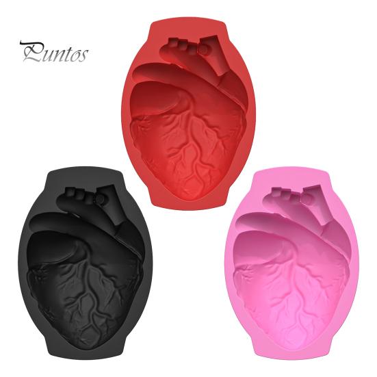 Halloween Silicone Cake Mold Realistic Human Heart Shape Reusable Easy To Clean DIY Baking Tools for Cookies Chocolates