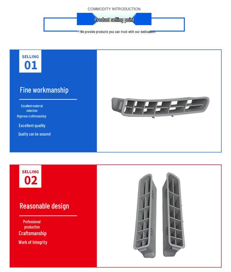 The 5KD867233 fits the air conditioning vent in the A-pillar of a Volkswagen Golf 6.