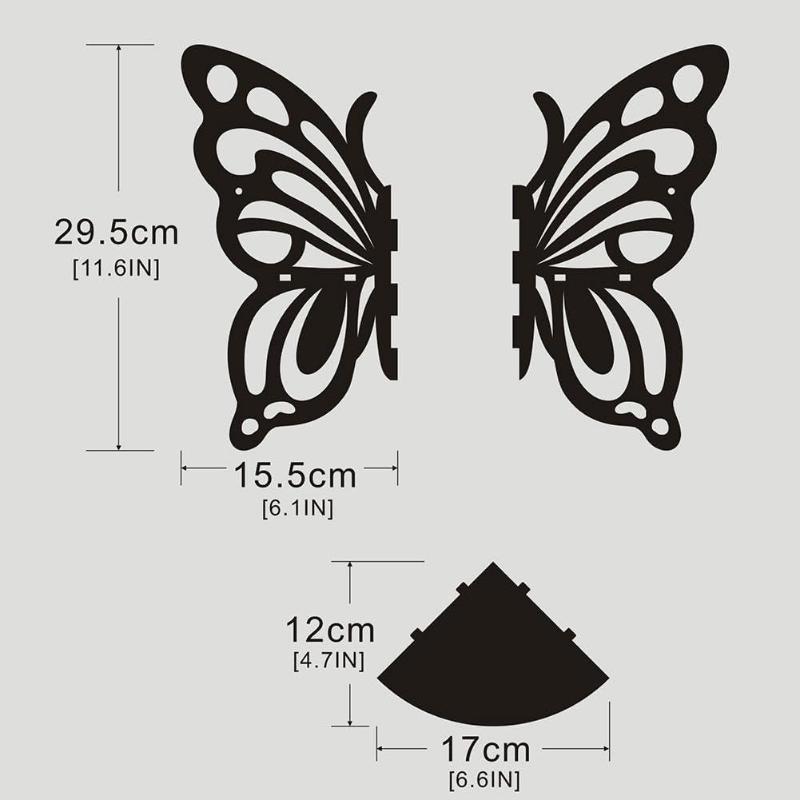 Butterfly Decor Storage Rack Wall Decor Wooden Display Shelf Butterfly Hanging Wall Organizer