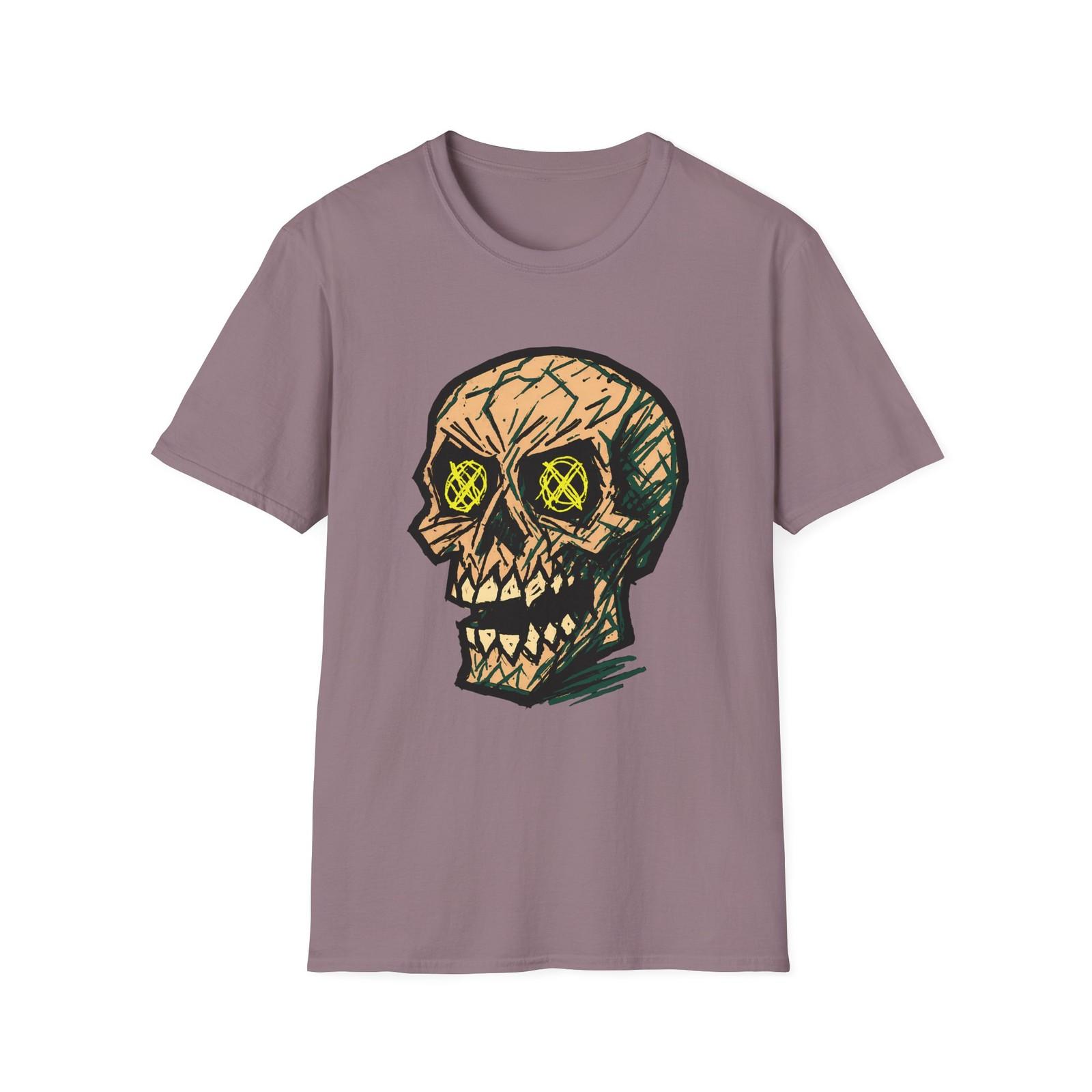 Unisex Softstyle T-Shirt Skull Gothic Neon S